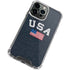 USA with American Flag iPhone 13 Pro Max Clear Case